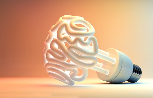 light bulb in shape of brain - neuroplasticity