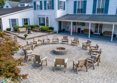 Mountain Laurel Recovery Center - Pennsylvania Addiction Treatment Center - outdoor patio gathering area around firepit